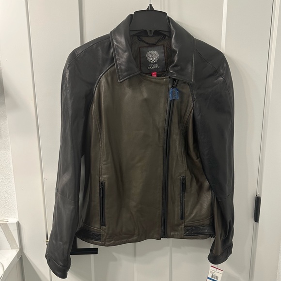 NWT Vince Camuto Leather Jacket Size XL - Picture 3 of 14